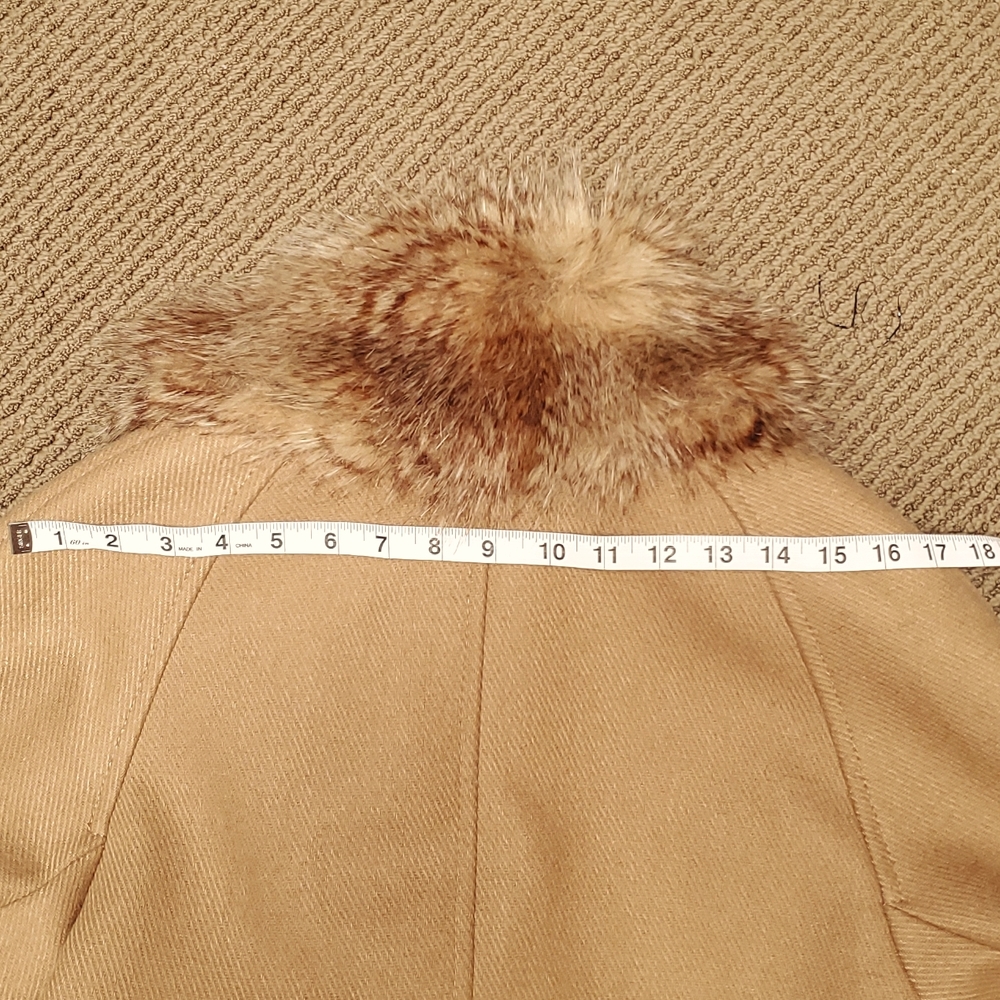 H&M wool blend Long biker jacket, Size 2 - Picture 14 of 16